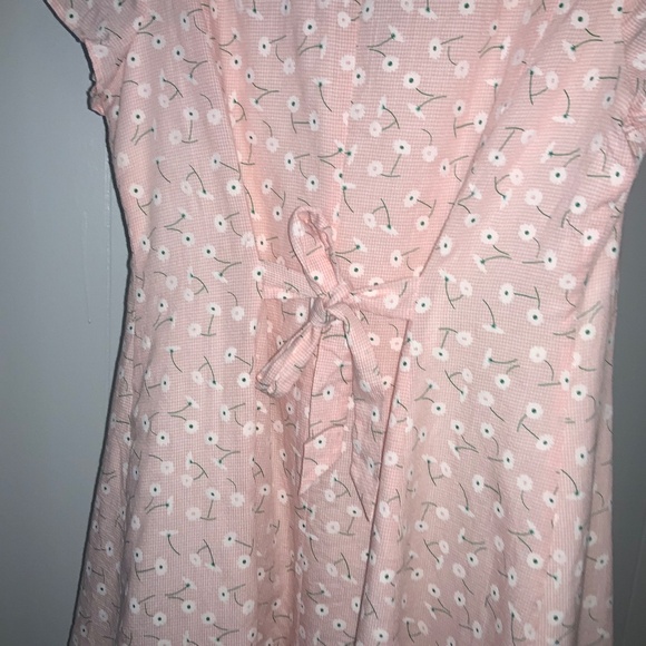 Modcloth Daytime Dynamo Gingham Floral cotton Shirtdress Sz 14 lined cottagecore - Picture 8 of 11